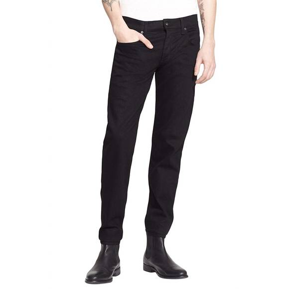 NEW RAG & BONE standard issue 5 pocket style distressed jeans in black - Picture 1 of 1